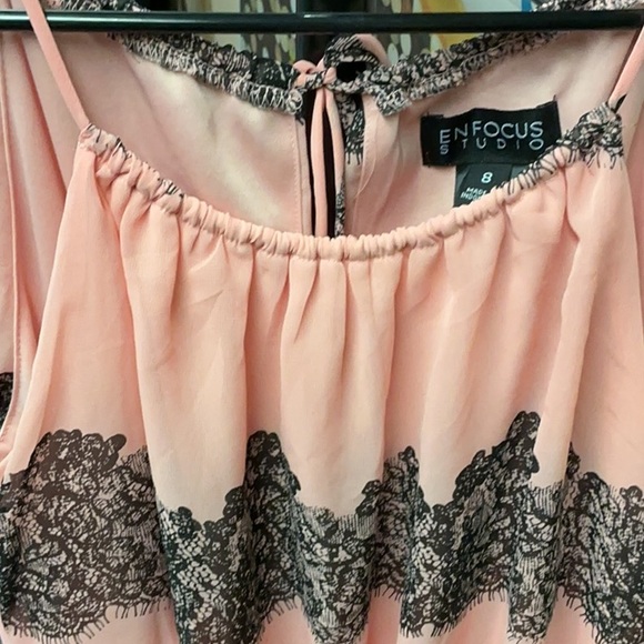 Enfocus Studio Pink and Black Maxi Dress - Picture 2 of 6